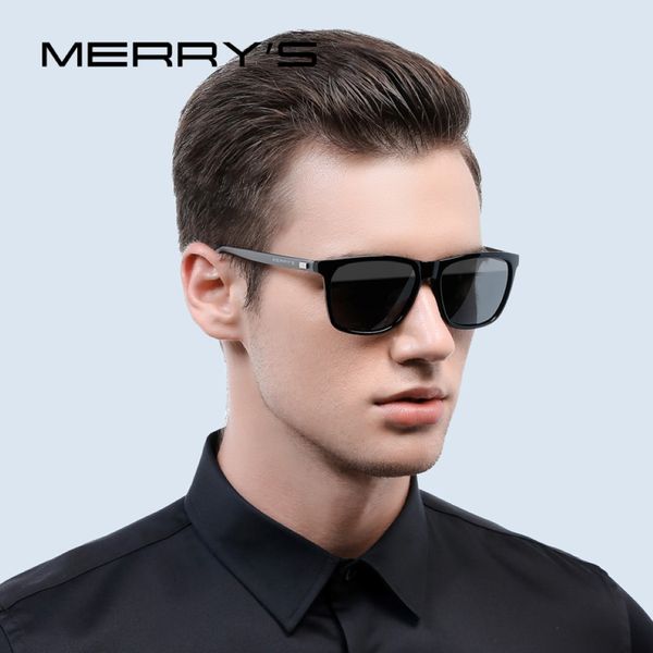 Merry's Fashion Unissex Retro Retro Aluminium Sunglasses Men polarized Lens Designer Vintage Sun Glasses for Women UV400 S'8286 211J