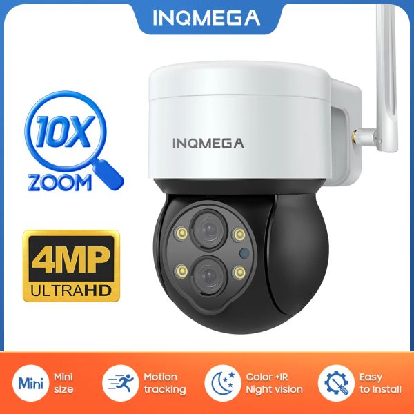 Intercom Inqmega 2k 10x Zoom Camera 4MP Dula Lens Camera Outdoor Ptz камера отслеживание движения. Цветное ночное зрение