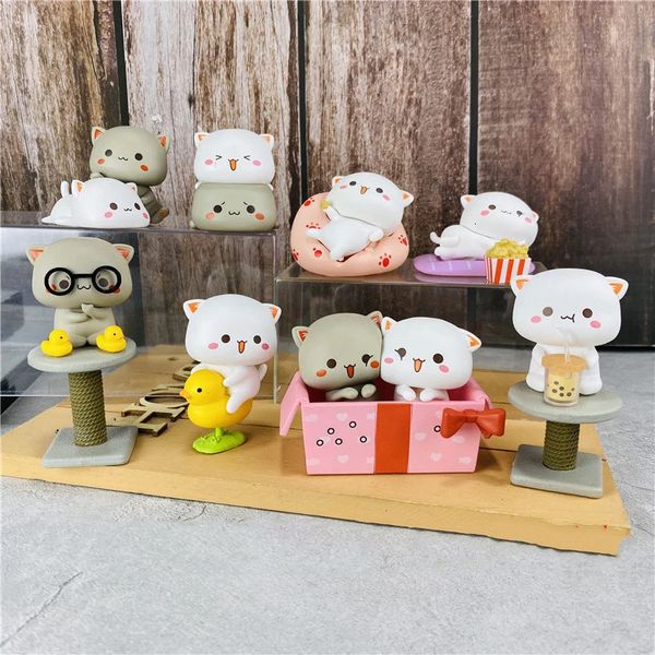 Mitao Honey Peach Cat 2 Season Lucky Cute Blind Box Box Borse Cartoon Figura Bambola Regalo di compleanno di compleanno per bambini 240426