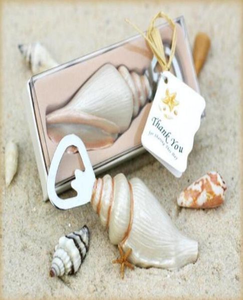 Abridores de garrafas de concha Favors Gift for Guest Beach Series Wedding Sea Shell Bottle abridor de garrafa Kithcen Acessórios6134484