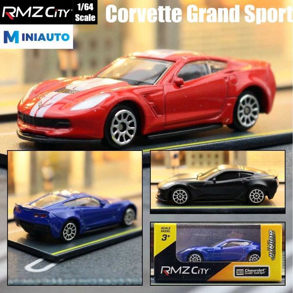 Diecast Model Cars 1/64 Chevrolet Corvette Grand Sport 1 64 Diesel Super Toy Car Model 3 Hotiled Micro Alloy Metal Giftl2405