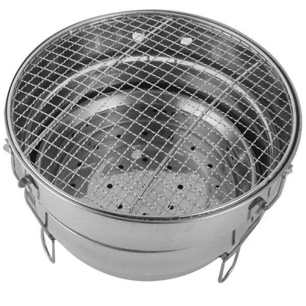 Grills Grills Portátil para churrasco ao ar livre Grill dobrável dividido aço inoxidável fogueira suprimentos de cozinha de camping de piquenique de piquenique para piquenique queimador de grelha