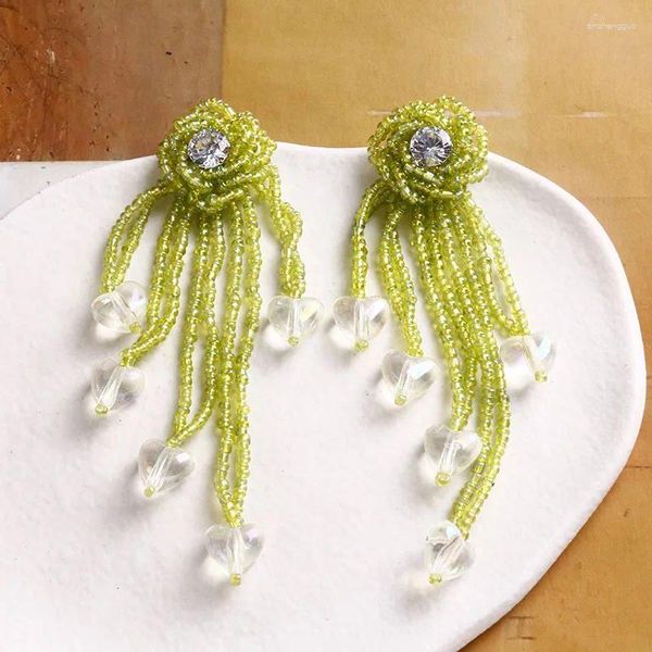 Charms 1pcs estilo florestal belas tassels Love Diamantes