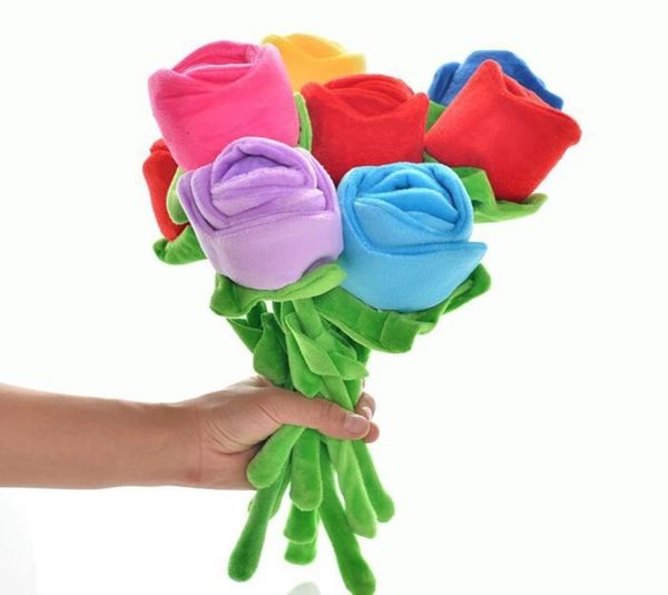 Peluche giocattolo solare fiore di rosa cartone animato fiore di fiori Valentine039s da giorno regali di matrimonio del bouquet GC1025Z38740988