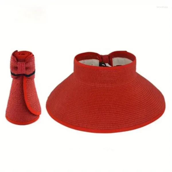 Beretti Protezione solare Bowknot Cappello a bordo Cappello pieghevole viscere traspirante per donna uomo Summer Travel Sport Cappelli da spiaggia da spiaggia