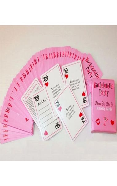 Hen Party Bachelorette Party Dare Cards Team Bride Time para ser partido Girls Girls Out Night Prop Drinking Game Cards1550879