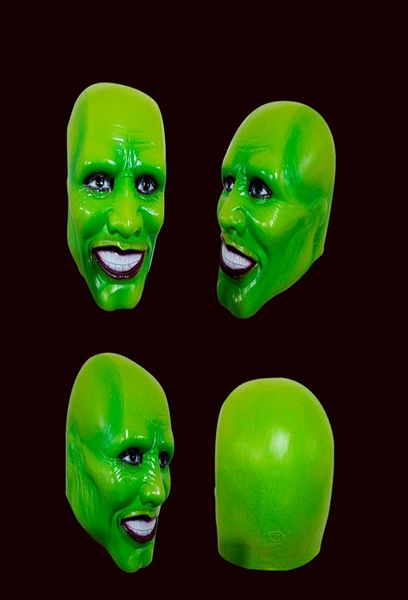 Halloween The Jim Carrey Cosplay Grüne Kostüm für Erwachsene Zettel Face Face Halloween Masquerade Party Cosplay -Filme Sh1909224810509