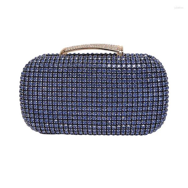 Totes Bolsa de noite incrustada de diamante elegante vestido de banquete artesanal diamante embreagem brilhante elegante em um ombro crossbody