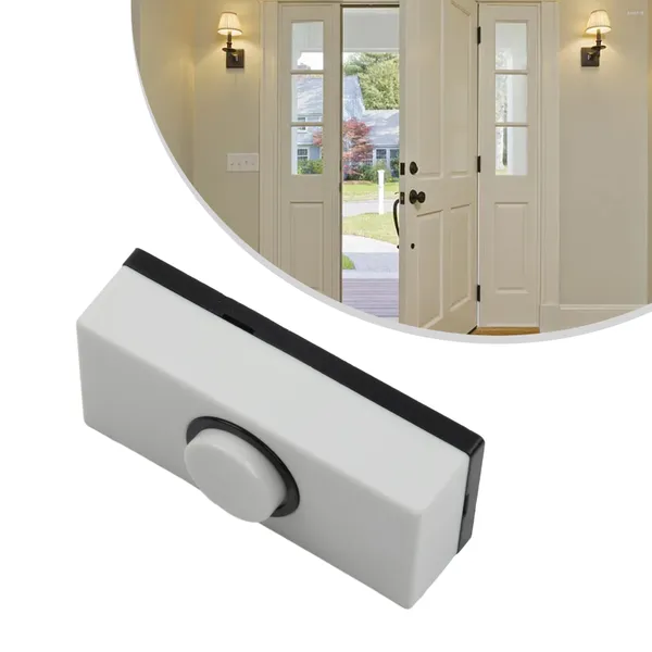 Figurine decorative Porta della porta Mini Chime Push Pulsante Pressa Pulsante White Inserts Wall Access per Home Office El Improvement Hardware