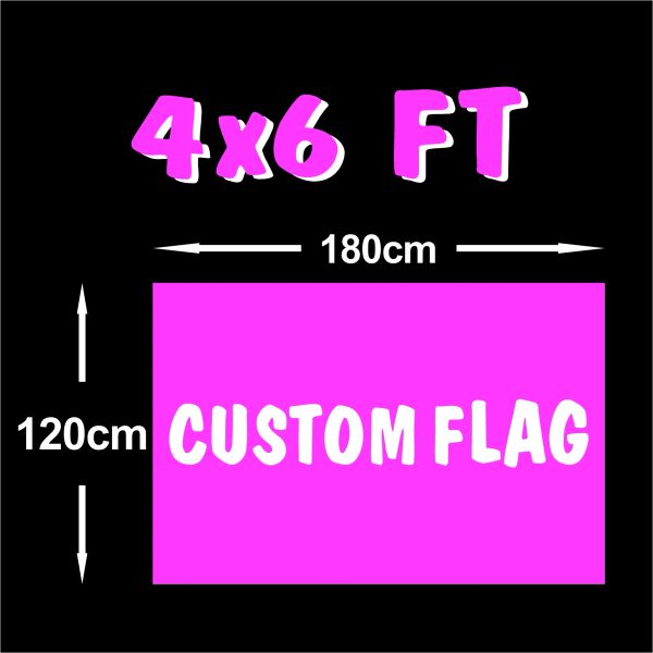 Аксессуары пользовательский флаг 4x6ft Polyester Flag All Logo All Color Royal Flag с белыми рукавами Metal Gromets 120*180см