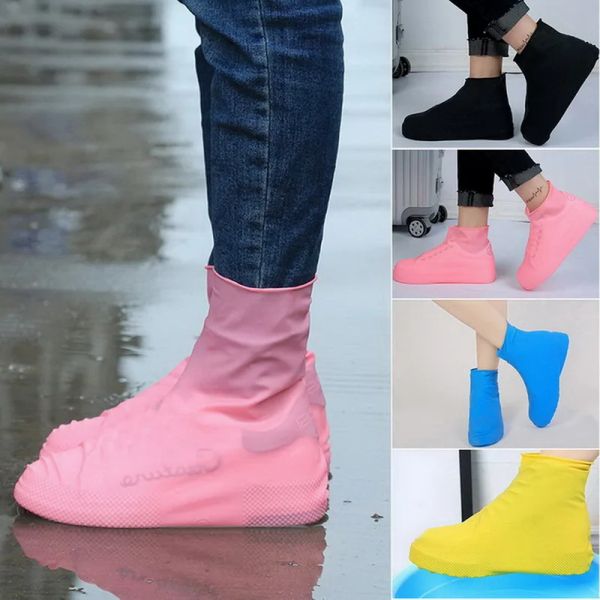 Coperture per scarpe impermeabili coperture stivali da pioggia antisciplina in silicone protettore sneaker unisex per la copertura per scarpe da pioggia riutilizzabile