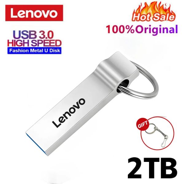 Adaptör Lenovo USB3.0 2TB Metal Kalem Sürücü 1 TB CLE USB Flash Sürücüler 128G Pendrive Yüksek Hızlı Taşınabilir SSD Memoria USB Stick Ücretsiz Nakliye