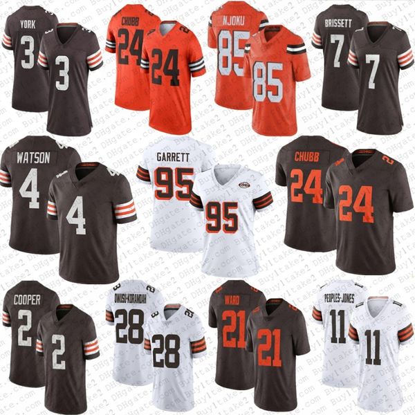 Nick Chubb Myles Garrett Cade Yorks Maglie da calcio personalizzate 4 Deshaun Watson Amari Cooper Owusu-Koramoah Denzel Ward David Njoku Joel 242x