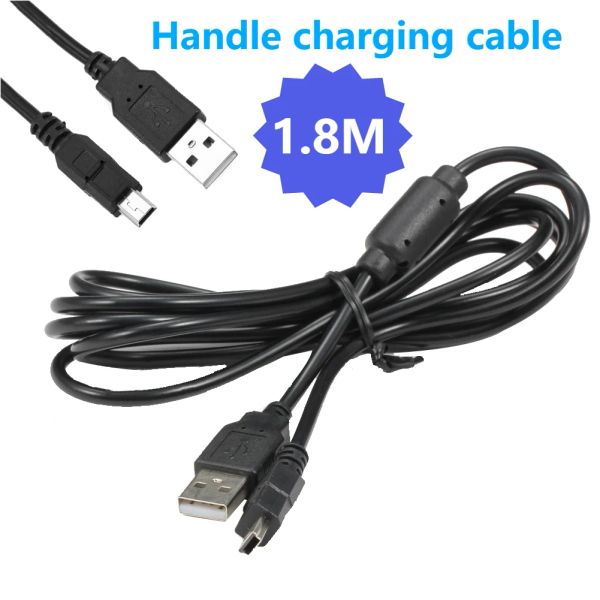 Cabos USB Cabo de carga para controladores sem fio PS3 PS3 com cabo de anel de 1,8m para PS3 Controller Charing Cord Wire Line