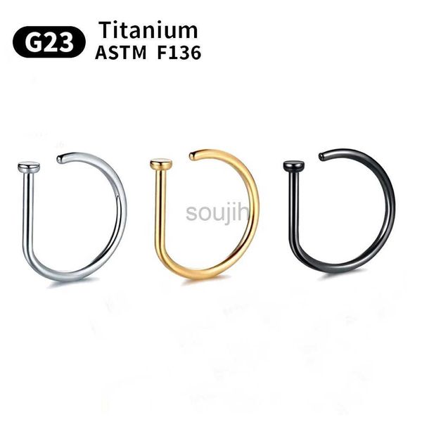 Body Arts G23 Titanium G23 Anello naso Titanio Piercing Piercing a D Tragus Felix a telaio a telaio setto Anello all'ingrosso Bodice all'ingrosso D240503