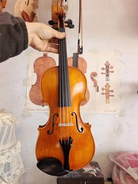 4/4 Violin Stainer Modello Solid Flaced Back Flace Abete Top Hand ha fatto un bel suono