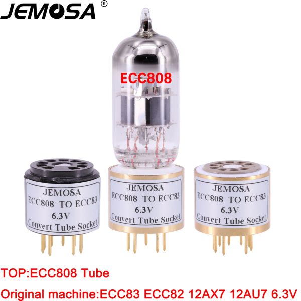 Amplifikatör 1pc 9pin Tüp Soketi ECC808 - ECC83 ECC82 12AX7 12AU7 6.3V DIY Ses Amplifikatörü Dönüştürme soket adaptör