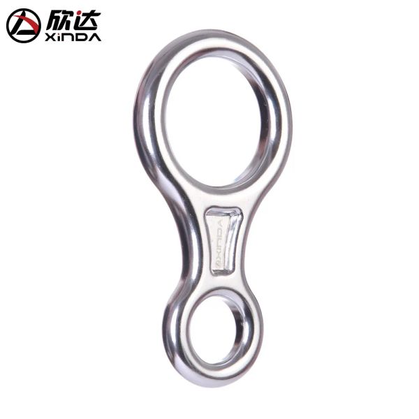 Accessori Xinda 35kn 8 Ring Descender Escape Rope Descent Descust Dispositivo Attrezzatura da arrampicata su roccia