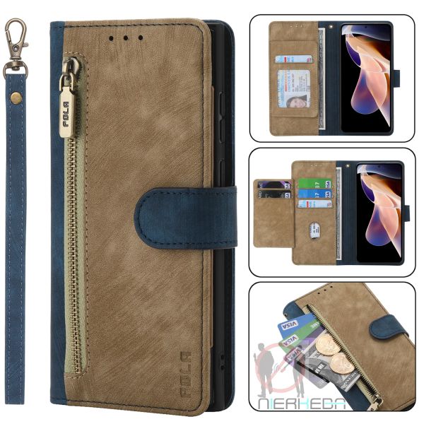 Case Custodia in pelle anti -spazzola antitheft per Redmi Note 11s 10s 9s 12 10 9 8 8t 7 Pro 12C 12S 10C 9A 9C 9T 8A 7A Flip Business Coperchio