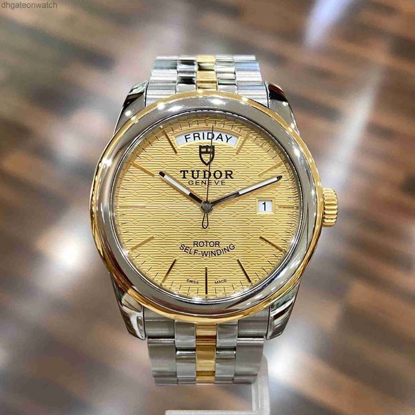 UNISSEX Moda Tudery Designer Watches Fixed Imperial Reme 26000 Série Mens M56003 Automático Gold Mechanical Watch com logotipo original