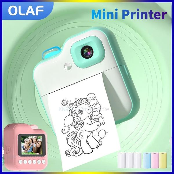 Mini -Drucker tragbare Kinder Digitalkamera Sofortdruck Thermal PO Label Drucker Wireless Bluetooth Impresora für Telefon 240430