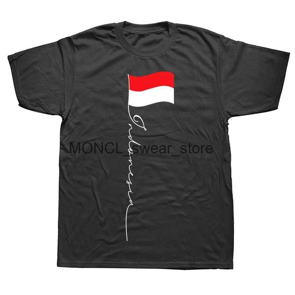 T-shirt maschile Indonesia Signature Flag Polo Indonesiano magliette estate Cotton Strtwear Short Slve Birthday Gifts T-shirt abbigliamento da uomo H240506