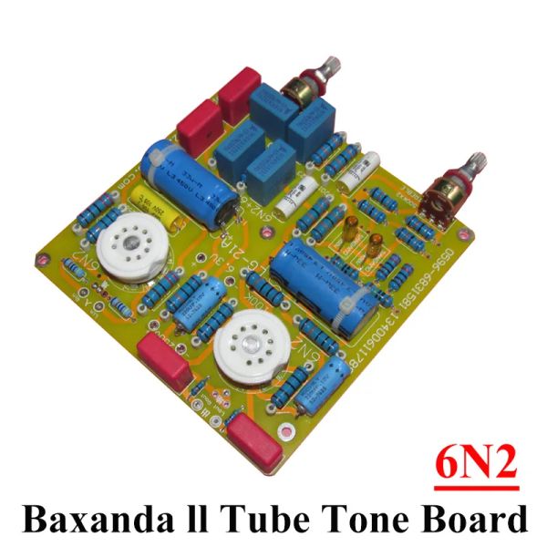 Amplificatore 6N2 Baxanda Ll Scheda di tono del tubo a vuoto con regolazione degli alti e dei bassi, bassa distorsione e basso rumore per l'audio dell'amplificatore fai -da -te