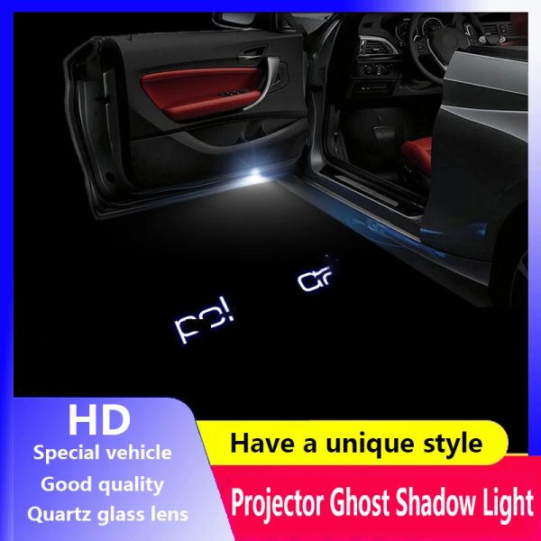 Bulbos 2pcs lideraram HD para Polestar 1 Polestar 2 Porta de carro Luz do projetor Ghost Shadow Light Welcome Light Cortesia