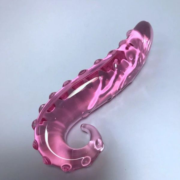 Toys Pink Hippocampus Glas Dildo Realistische Dildo Sex Erwachsene Spielzeug Langer Butt Plug Sexspielzeug für Frauen Glass Anal Stecker Erwachsener Spielzeug