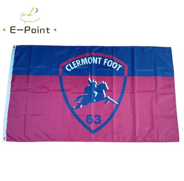 Fransa Bayrağı Futbol Kulübü Clermont Ayak 63 35ft 90cm150cm Polyester Flags Banner Dekorasyon Uçan Ev Bahçesi Festivali GI5130130