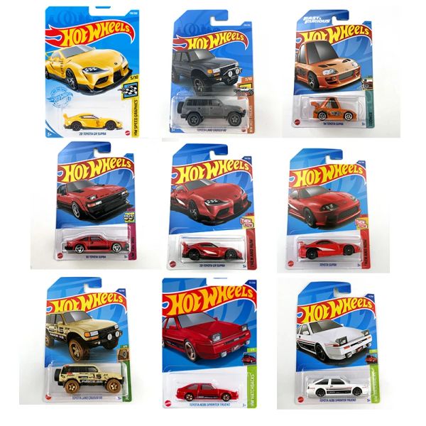 Автомобили Hot Wheels Cars Cars Toyota серия AE86 Supra Land Cruiser 1/64 Металлическая коллекция моделей Diecast Toy Toy Aparics