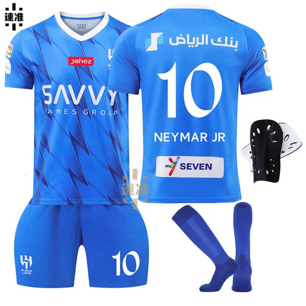 Football Trikot 2324 Saudi League Riad New Moon Jersey Größe 10 Neymar Football Kit Erwachsener und Kinderausgabe