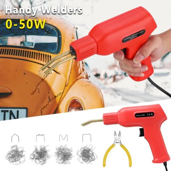 Lasapparatuur 50W Handy plástico soldador pistola de soldador quente Hot Solding Hine para plástico PVC Reparando a ferramenta de soldagem de reparo do para -choques de carros de carro