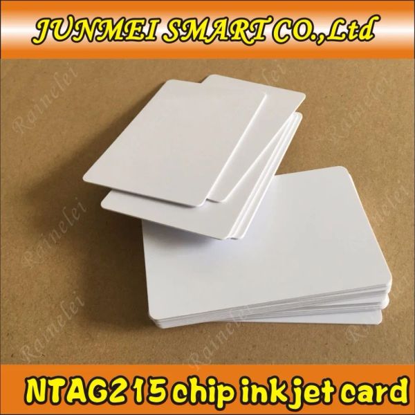 Cartão Grátis Grátis 50pcs A jato de tinta imprimível cartões NFC em branco, cartão RFID 215 chip para todo o telefone NFC.