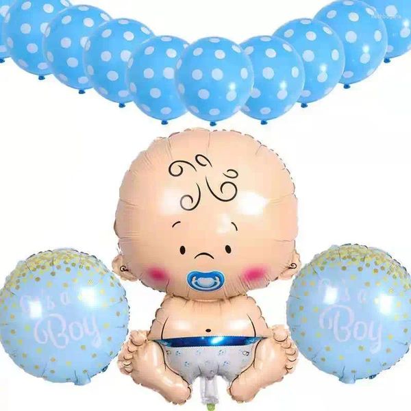 Decoração de festa 1pcbaby batismo bebê menino menina terno de gênero revelar o primeiro aniversário de balão de aniversário das crianças