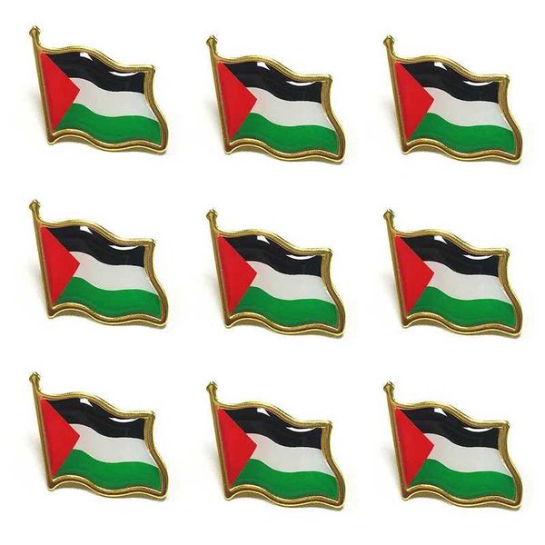 Pins Broschen palästinensische Flagge Brosche und Sicherheit Pin Frauen Unisex Metall Sicherheitsnadel Abzeichen Lampe Sicherheitsnadel Schmuck Kleidung Zubehör Geschenke H240504