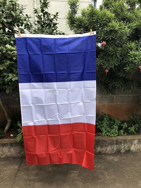 Bannerflaggen Z-One Flag 3*5 ft Frankreich Flag 90*150 cm Polyester Hängende nationale französische Indoor-Outdoor-Dekoration Banner