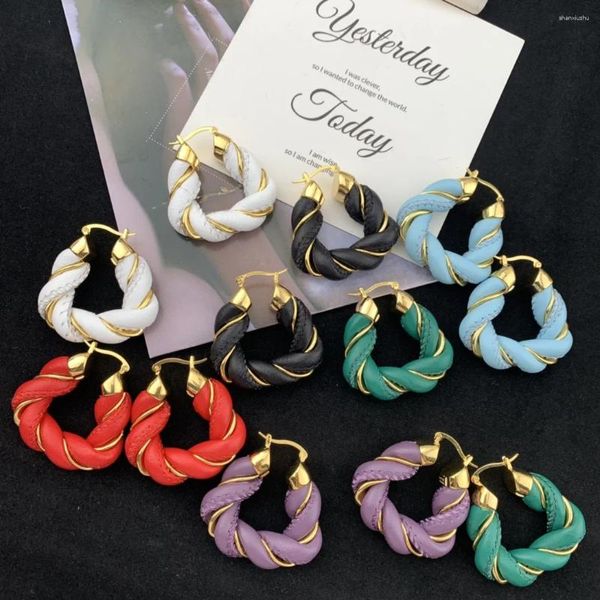 Dangle Ohrringe Modedesign Schaffelldreieck für Frauen Luxus Pendientes Schmuck Top -Qualität Party Valentinstag Geschenk
