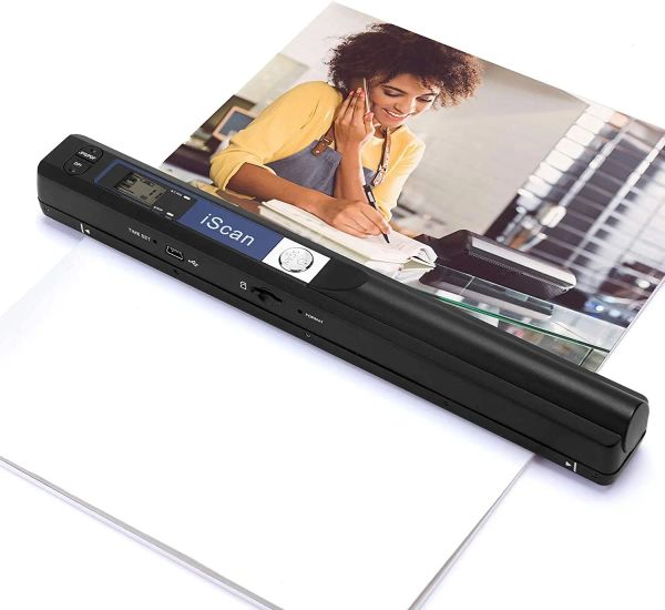 Scanners Mini Tragbarer Handheld -Scanner Iscan 900 DPI A4 Dokumentscanner für Geschäftsfoto -Bildquittungen Buch Support JPG/PDF -Format