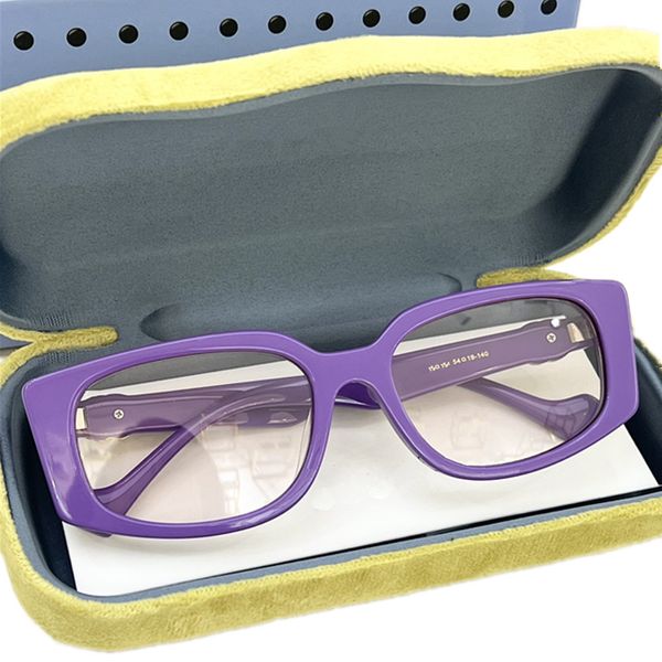 Luxus -Desig -Frauen individuelle lila Plank Sonnenbrille UV400 Plano Frame15S34 Italien Importierte Acetate Rovo Spiegellinsenbrille 5419 für verschreibungspflichtige Fullset Case