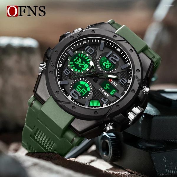 Relógios de pulso OFNS Top Style LED Digital Watches Men Display Display Watch Sport Sportwatch Watch Watch Military Relógio Masculino Masculino