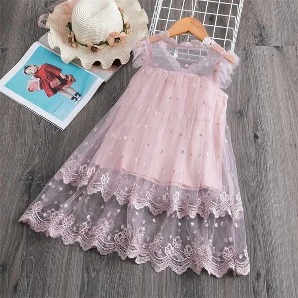 Mädchenkleider Kinderkleider für Mädchen Sommerkleid Gelbe Geburtstagskleidung Prinzessin Kleid neue Taufe Tragen Sie kleine Mädchen 3 4 5 6 7 8 Jahre