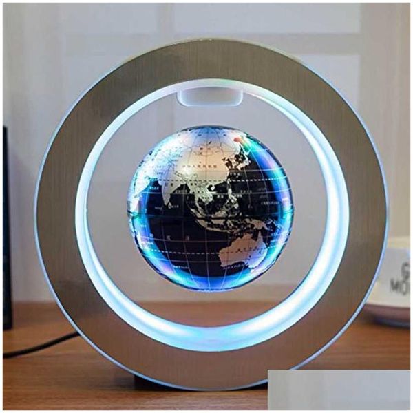 Objetos decorativos Figuras de 4 polegadas Globo Led Globo Flutuante Geografia levitando Rotativa Lâmpada Noturna Mapa da Escola de Escola Supplência Dhiyn