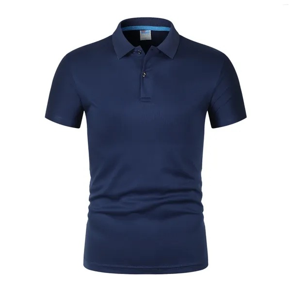 Herren Polos Feste Farbe Polo-Hemd Außenhandel großer Lichtplattenkragen T-Shirt European und American Lose Short Sleeve