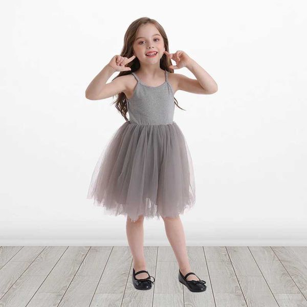 Mädchenkleider kleines Mädchen Hochzeitsfeier Kleid Sommerkostüme für Mädchen Baby Kinder Prinzessin Tulle Tutu Vestido Kinder rosa Schlinge Kleidung