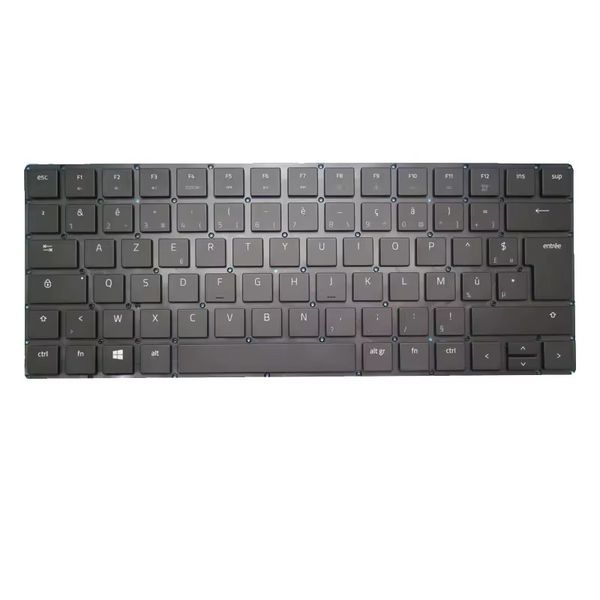 Tastiera per laptop all'ingrosso per Razer Blade 12920520-00 2HBCVFRRR50111 911100164540 France FR Nero senza telaio con retroilluminato