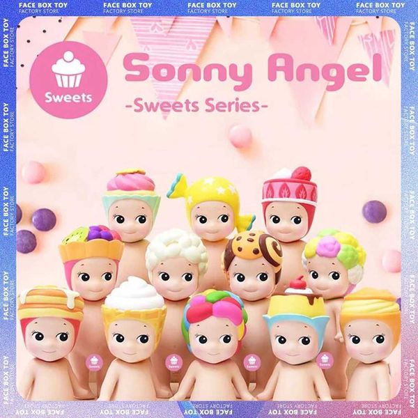 Blind Box Box Blind Sweets Series Figuras Kawaii Mini Ice Puff Pudding Candy Candy Box Mystery Surprise Bag Dolls Toy T240506