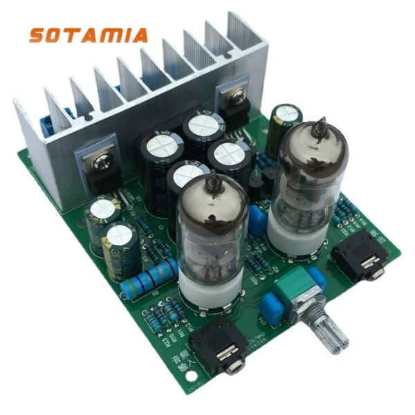 Amplifikatörler sotamia 6j1 tüp amplifikatör lm1875t güç amplifikador 30W preamp safra tampon kulaklık amplifikatör diy kitleri süper lm3886 tda7294