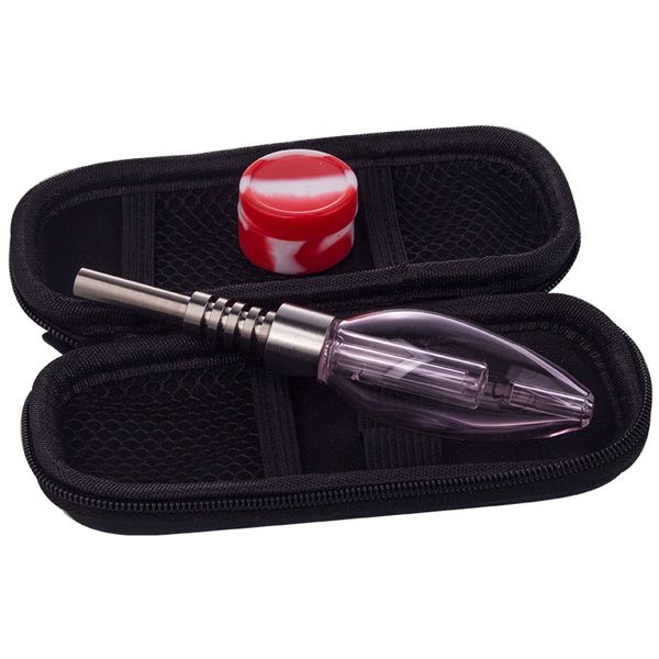 NC104 Glass Bong Dab Rig Pipes Saco de bolsa 510 Titanium Cerâmica Quartzo Dabber Dabber Tool Silicon Jar Case