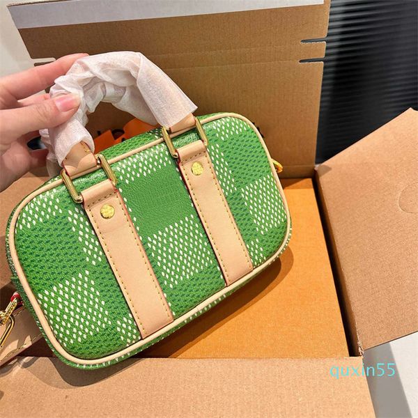 Многоцветная мини -бостонская сумка милые сумки с камерой 20 см унисекс на плечах дизайнер жаккардовый мешок с кожа